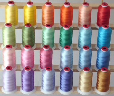 Polyester Embroidery Threads Kit 24 Pastel Colors