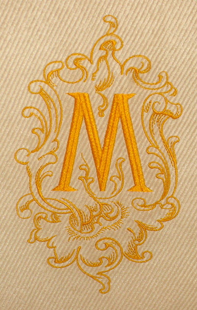 Medieval Splendor Embroidery Alphabet: letter M