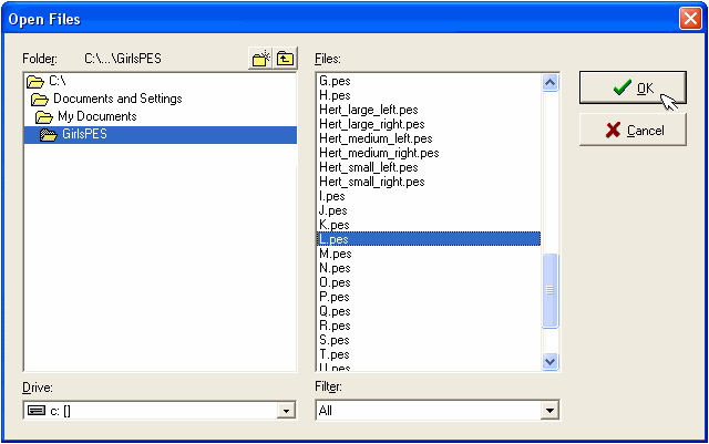 what program opens a pes file